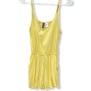 Divided Shorts Romper Yellow